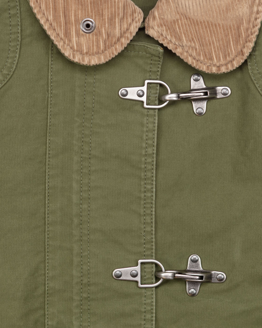 The Bedford Fireman Jacket in Military Green Jungle Cloth