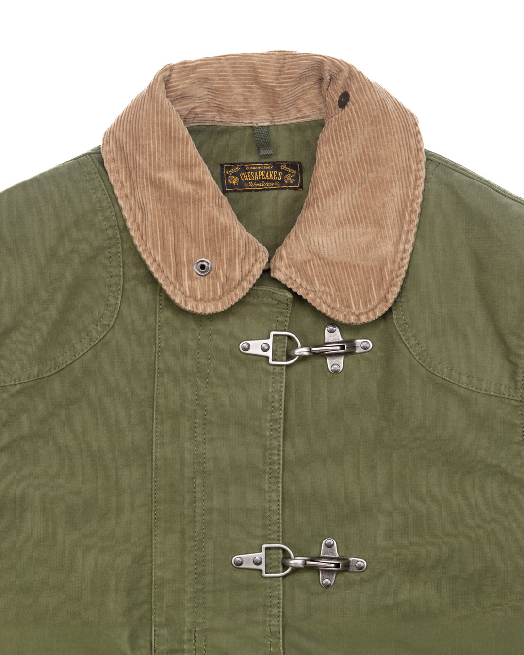 The Bedford Fireman Jacket in Military Green Jungle Cloth