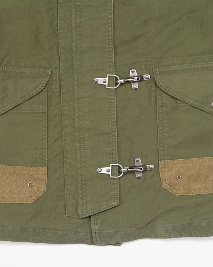 The Bedford Fireman Jacket in Military Green Jungle Cloth
