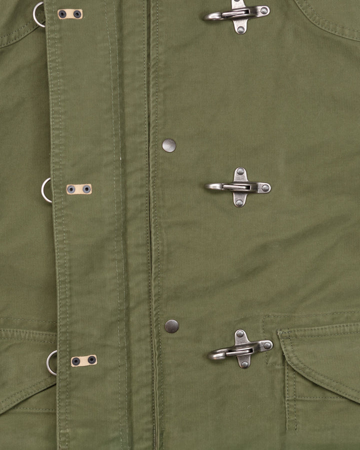 The Bedford Fireman Jacket in Military Green Jungle Cloth