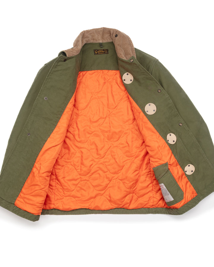 The Bedford Fireman Jacket in Military Green Jungle Cloth