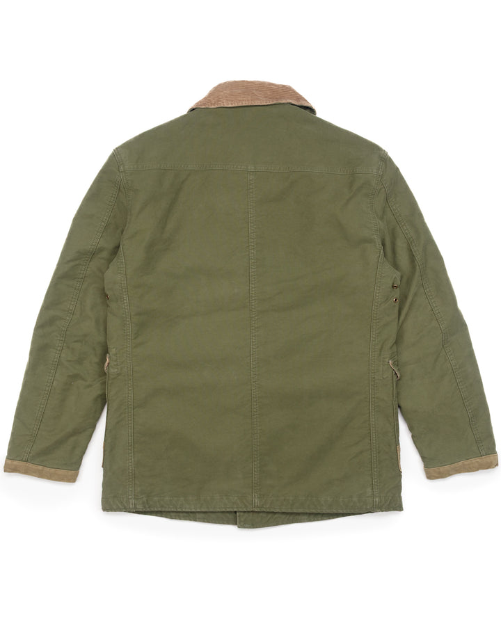The Bedford Fireman Jacket in Military Green Jungle Cloth