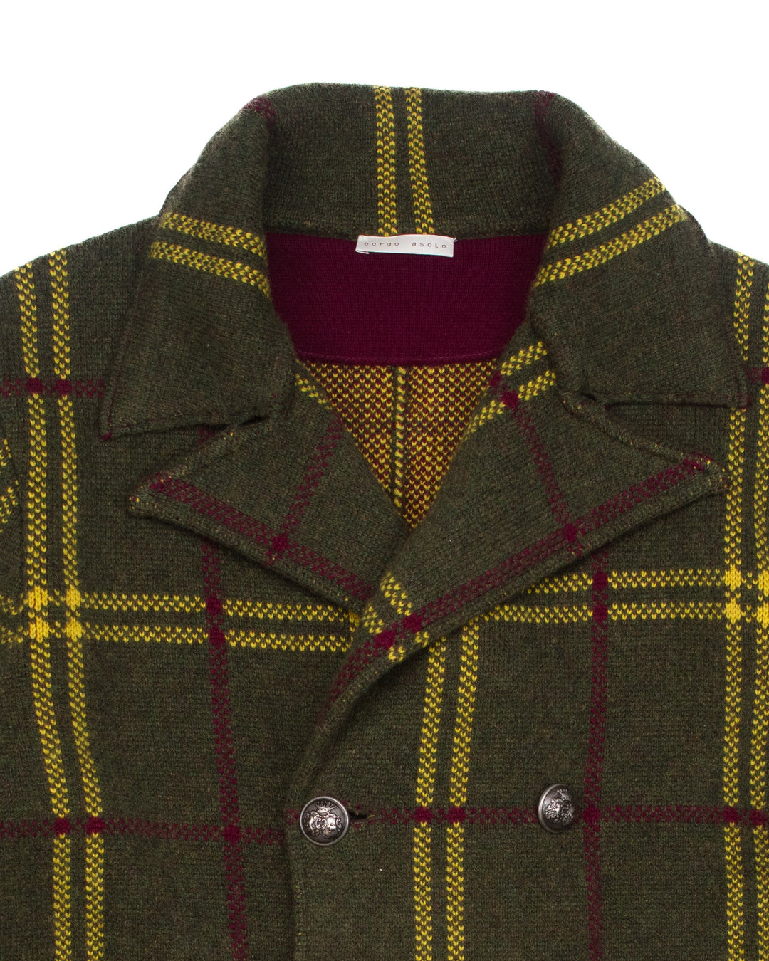 Wool Blazer in Olive Plaid #1559