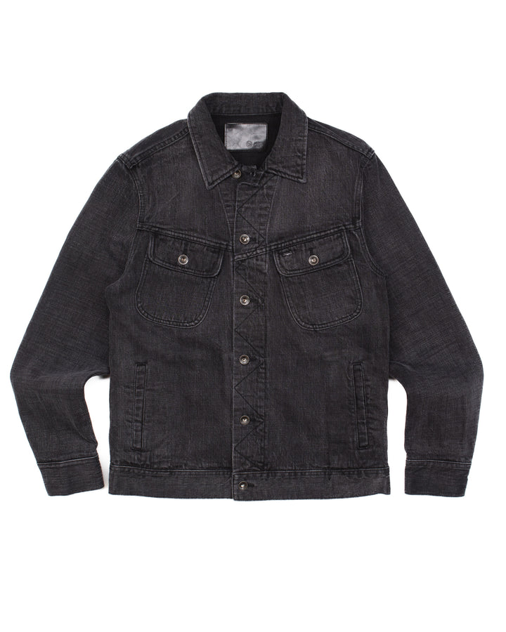 Long Haul Jacket in Black Selvedge Denim #1705