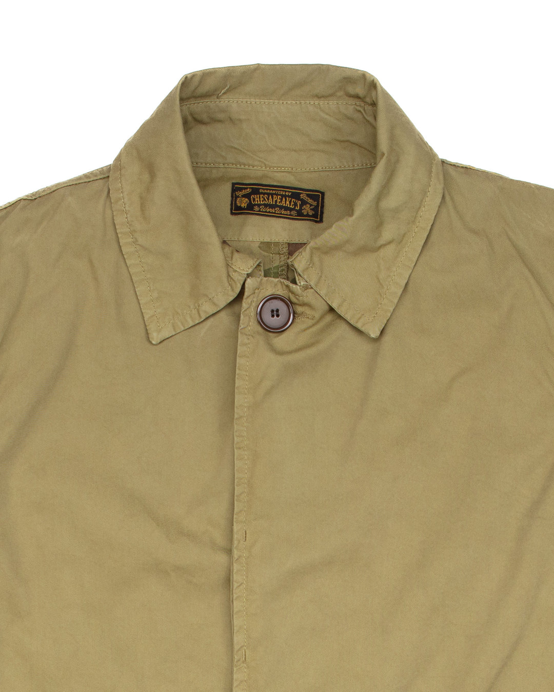 Trench Coat in Khaki Gabardine
