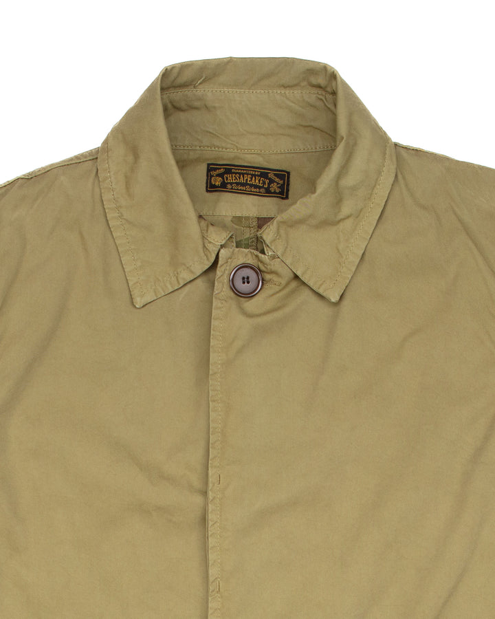 Trench Coat in Khaki Gabardine