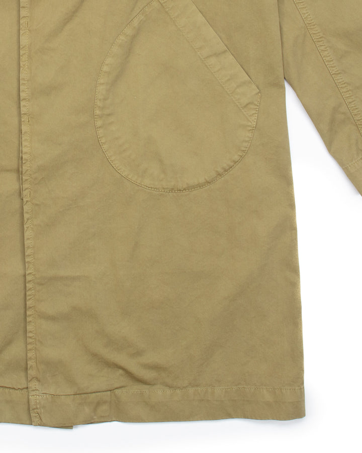 Trench Coat in Khaki Gabardine