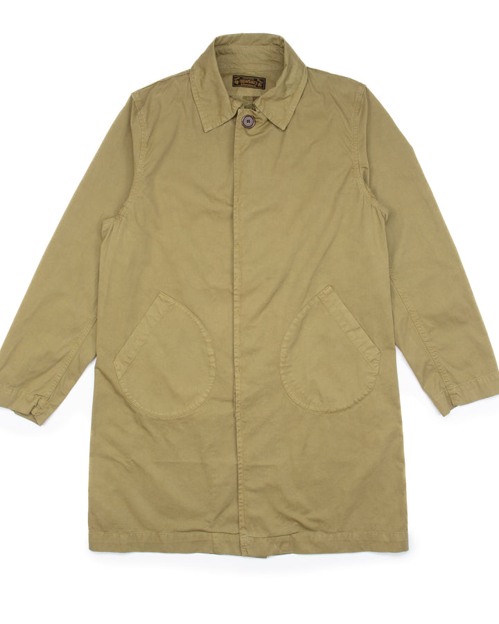 Trench Coat in Khaki Gabardine