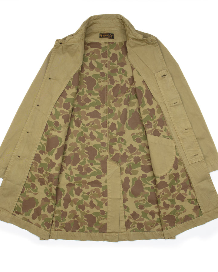 Trench Coat in Khaki Gabardine