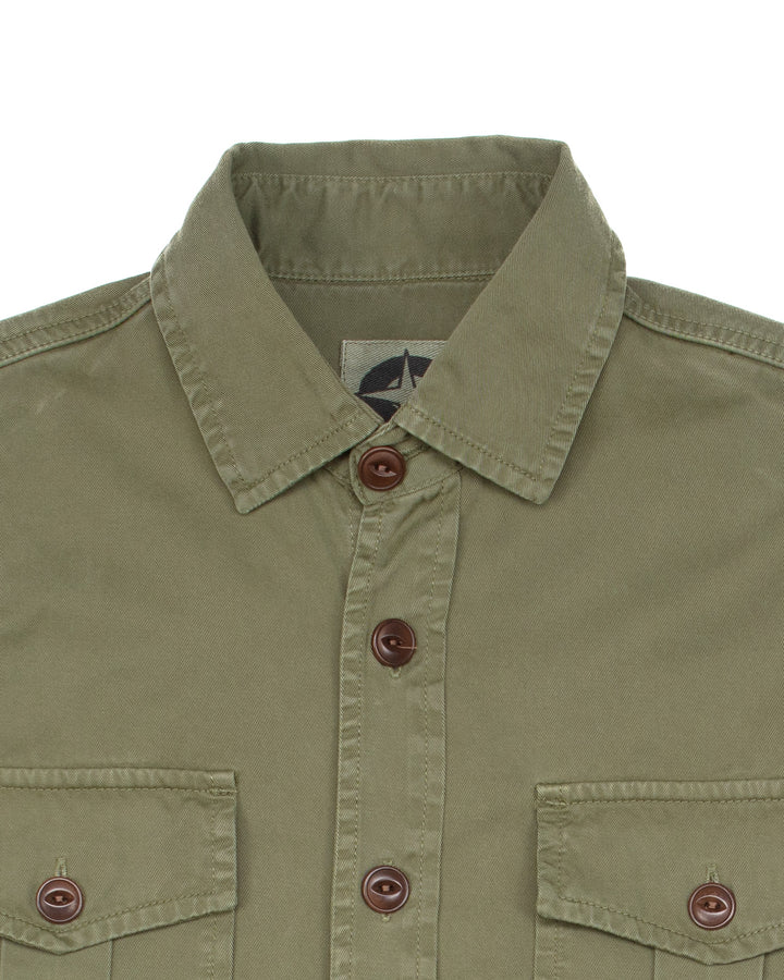 Alaska Guide Shirt in Military Green Gabardine