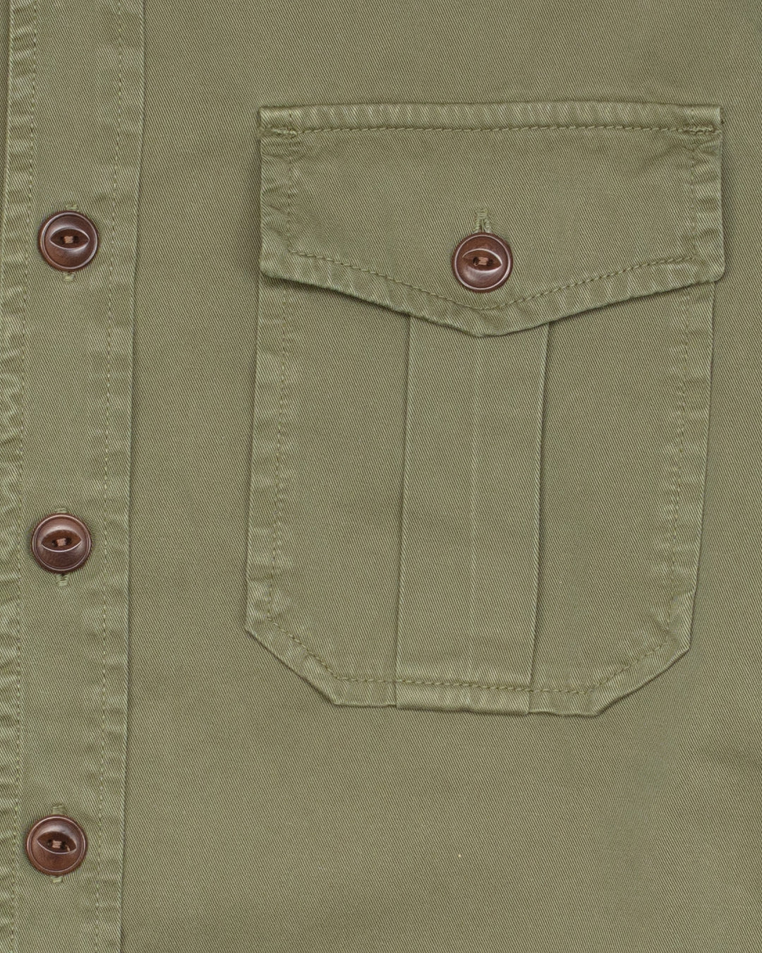 Alaska Guide Shirt in Military Green Gabardine