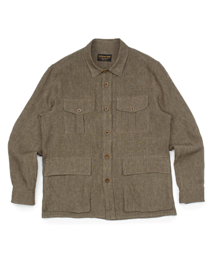 Ellis Jacket in Olive Linen