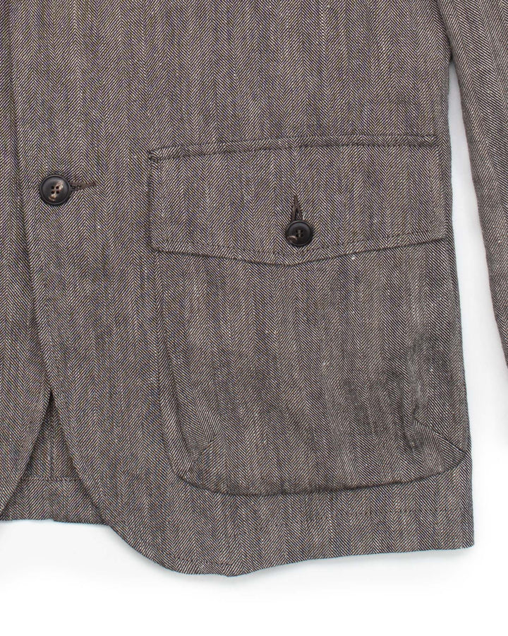 Chester Jacket in Washed Herringbone