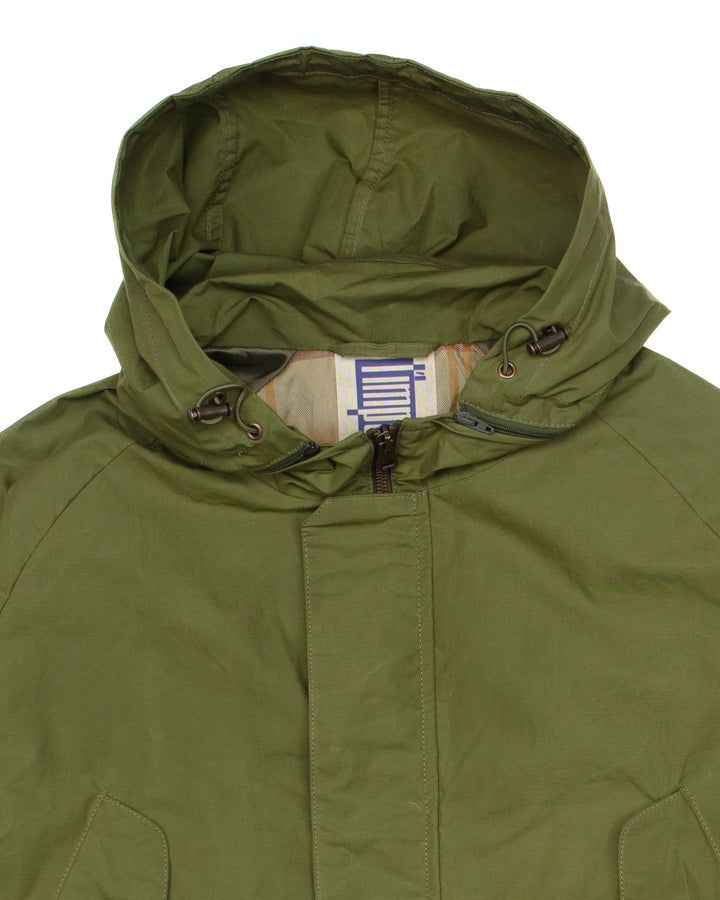 New Bob Short Parka in Forest Dry Wax