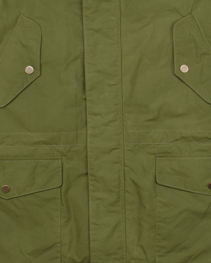 New Bob Short Parka in Forest Dry Wax
