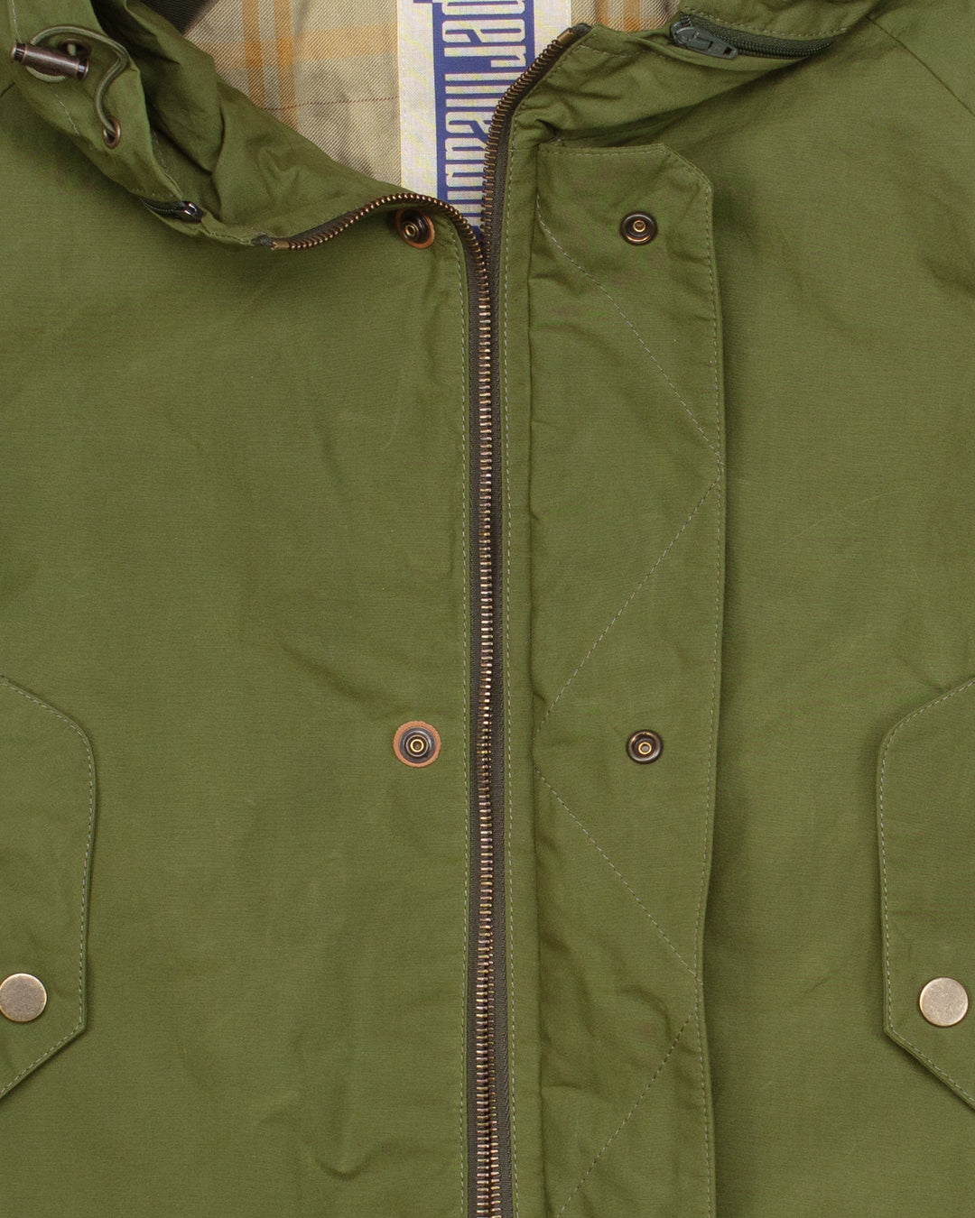 New Bob Short Parka in Forest Dry Wax