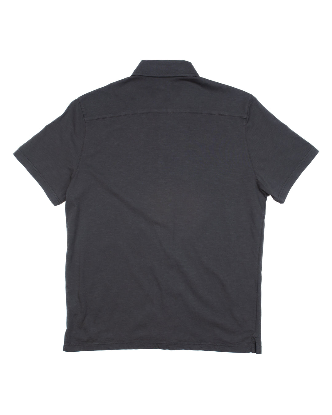 Nassau Polo Shirt in Faded Black Slub