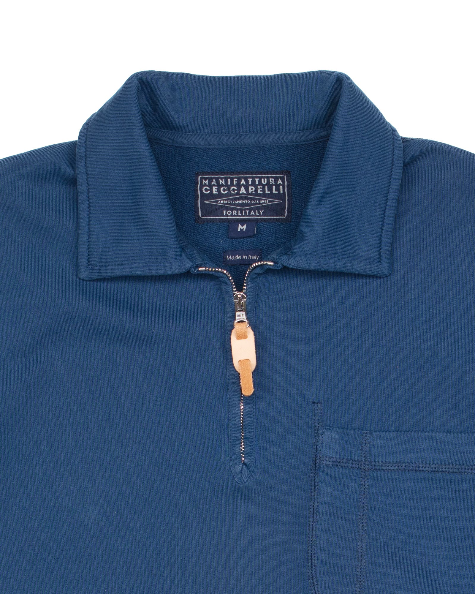 Zip Polo Sweatshirt F201 in Indigo – The Revive Club