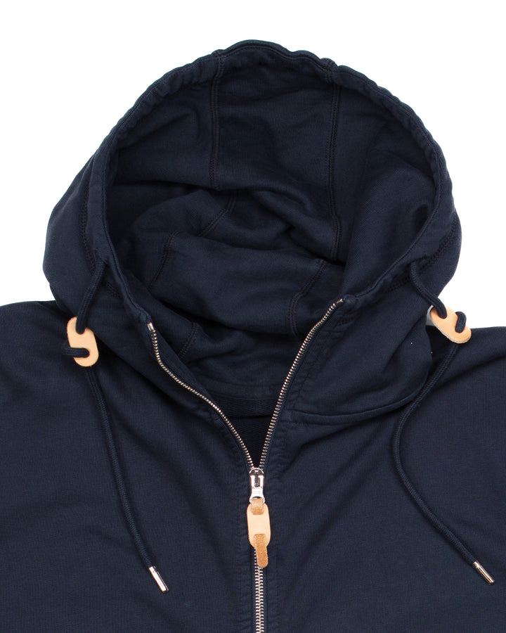 Hooded Full Zip Sweatshirt F203 in Navy