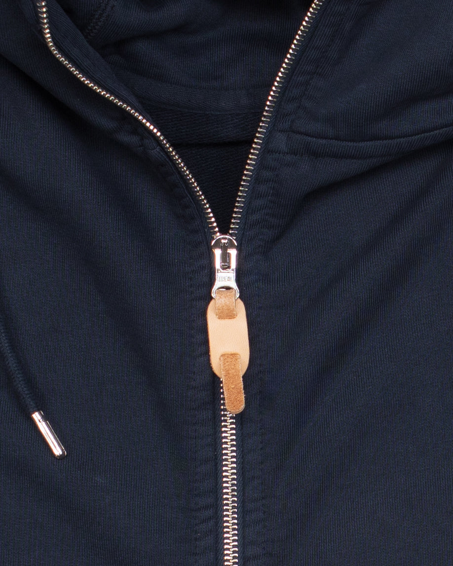 Hooded Full Zip Sweatshirt F203 in Navy