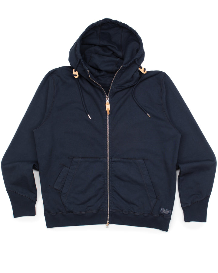 Hooded Full Zip Sweatshirt F203 in Navy
