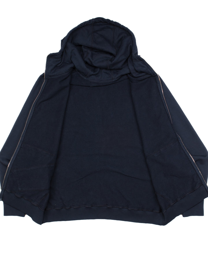 Hooded Full Zip Sweatshirt F203 in Navy