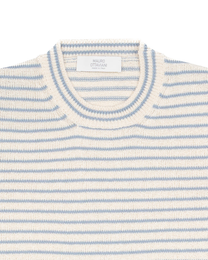 The Nantes Crewneck in Sky Stripe