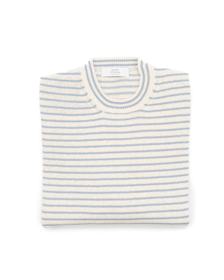 The Nantes Crewneck in Sky Stripe