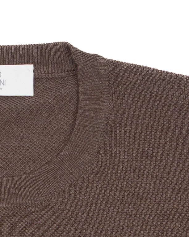 Silk & Cotton Tee in Carruba Melange