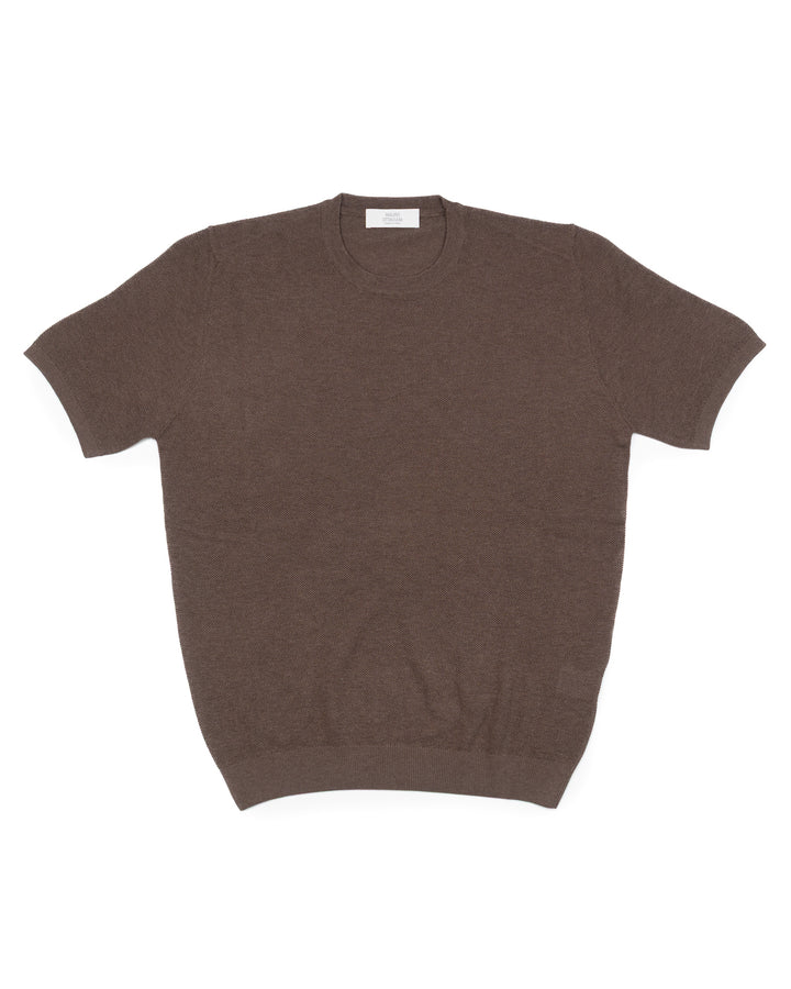 Silk & Cotton Tee in Carruba Melange