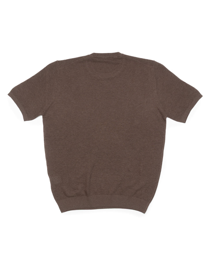 Silk & Cotton Tee in Carruba Melange