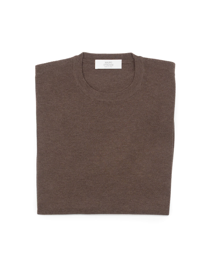 Silk & Cotton Tee in Carruba Melange