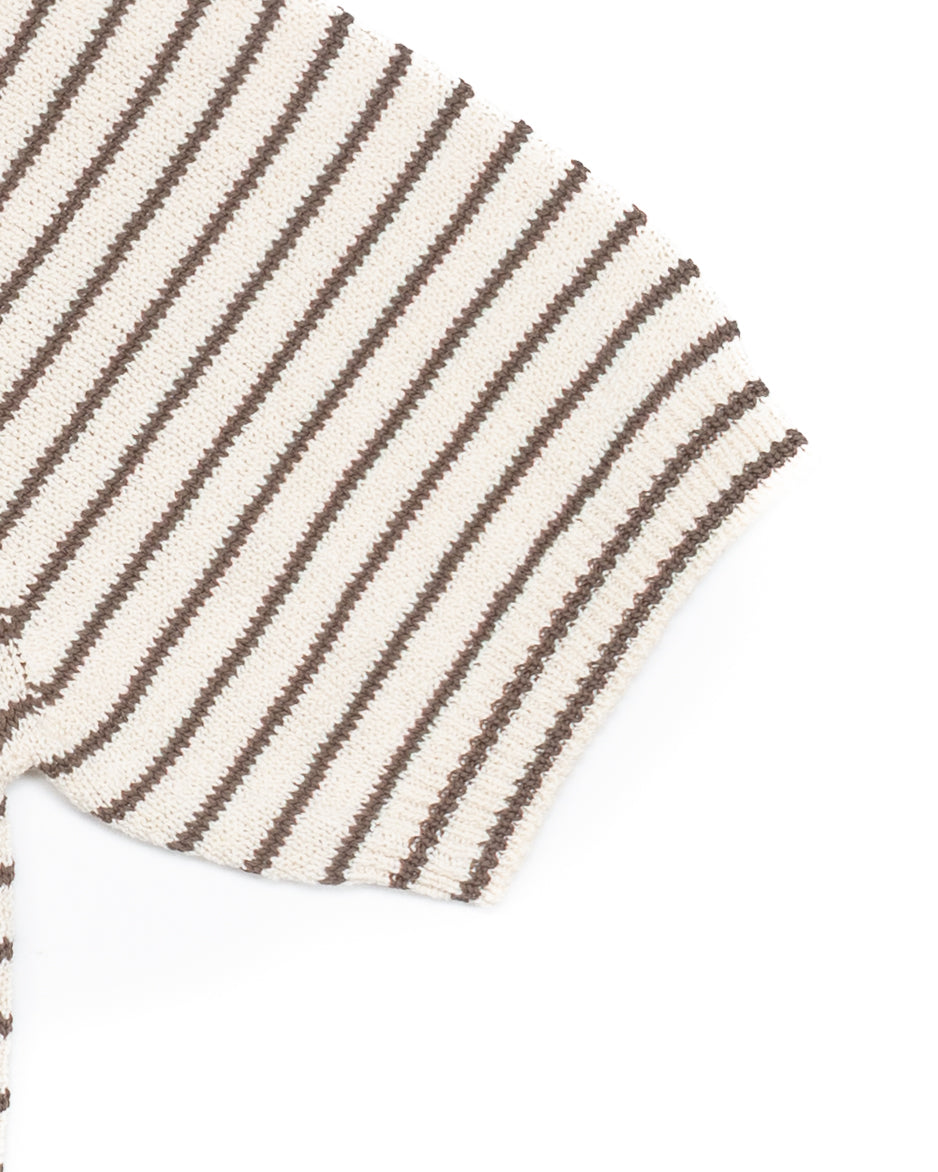 The Nantes Polo in Earth Stripe