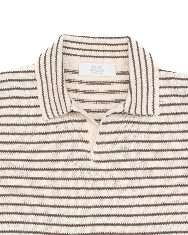 The Nantes Polo in Earth Stripe