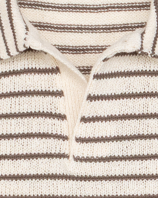The Nantes Polo in Earth Stripe