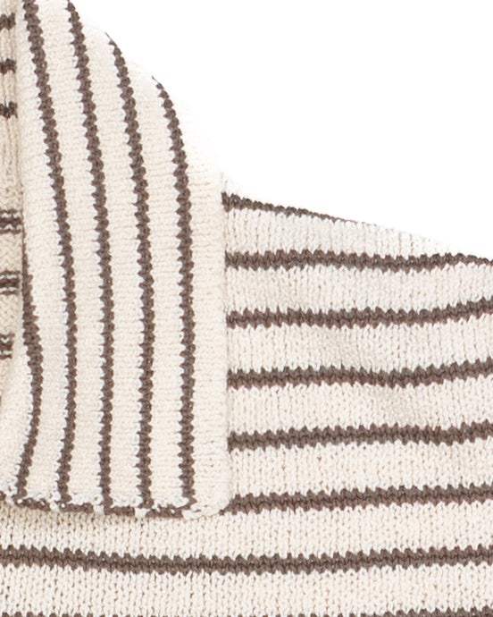 The Nantes Polo in Earth Stripe