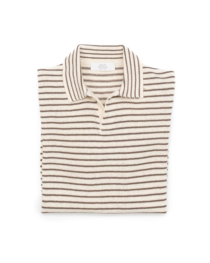 The Nantes Polo in Earth Stripe