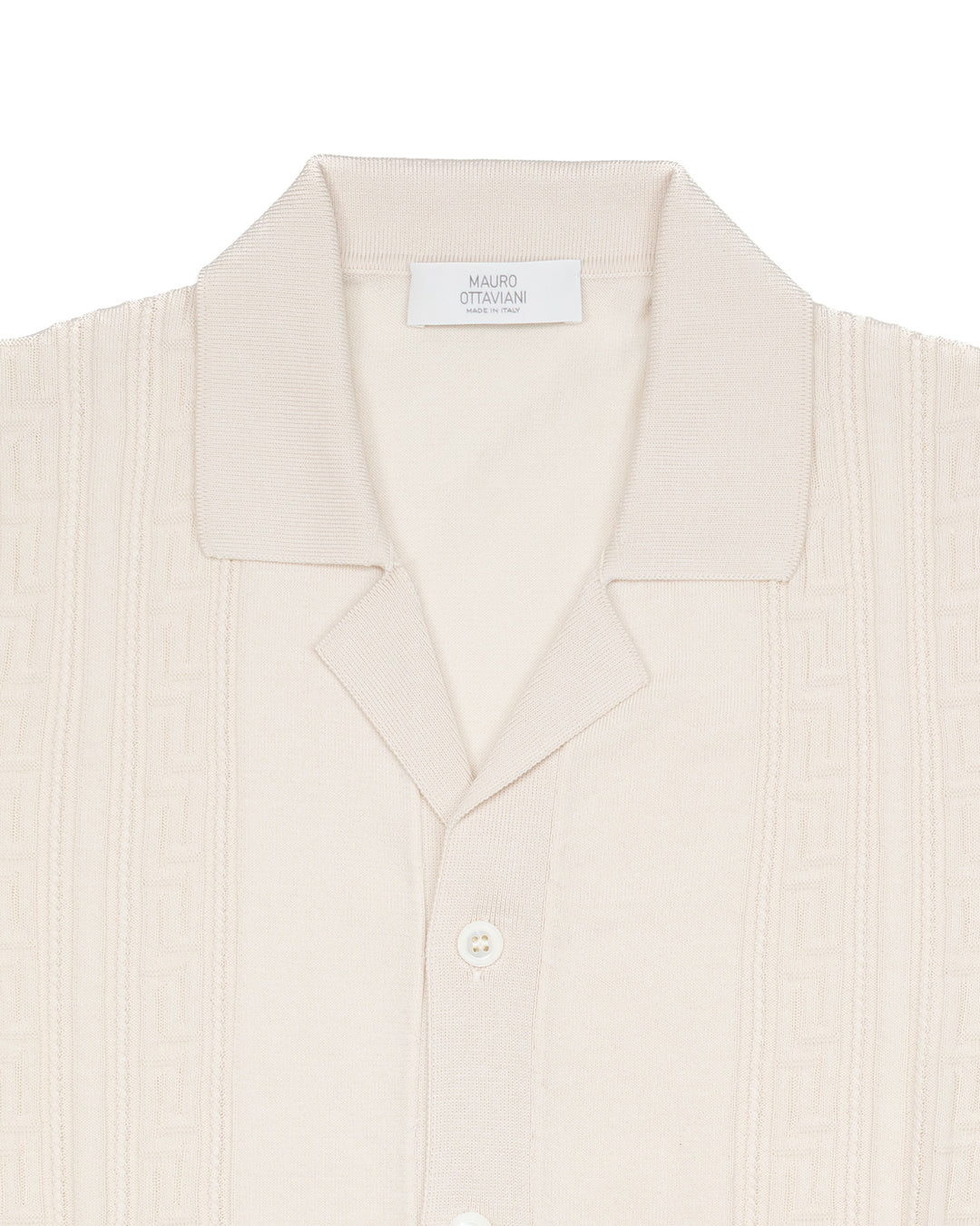 The Greek Key Shirt in Ecru