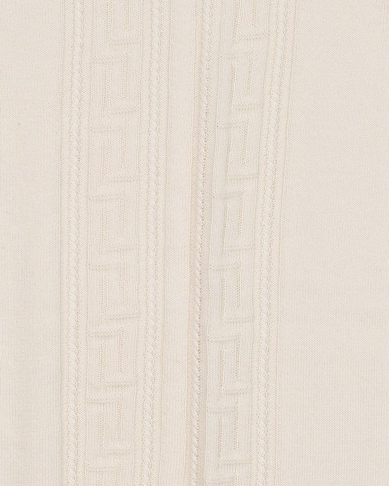 The Greek Key Shirt in Ecru