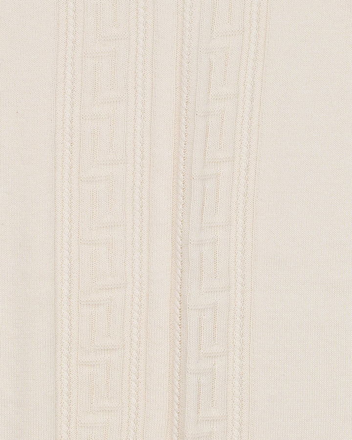 The Greek Key Shirt in Ecru