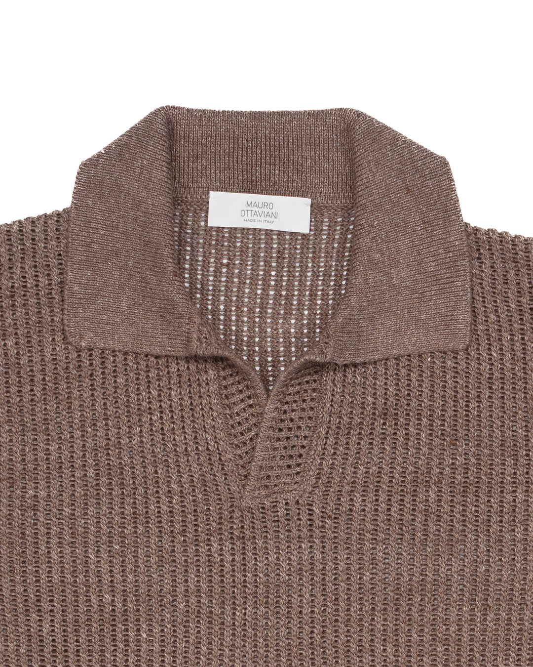 Woven Polo in Carruba Melange