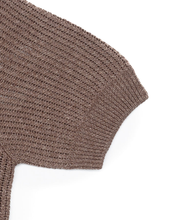 Woven Polo in Carruba Melange