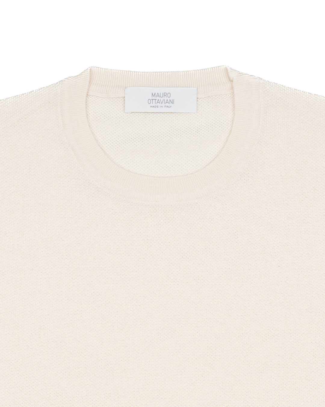 Silk & Cotton Tee in Ecru