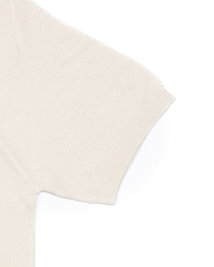 Silk & Cotton Tee in Ecru