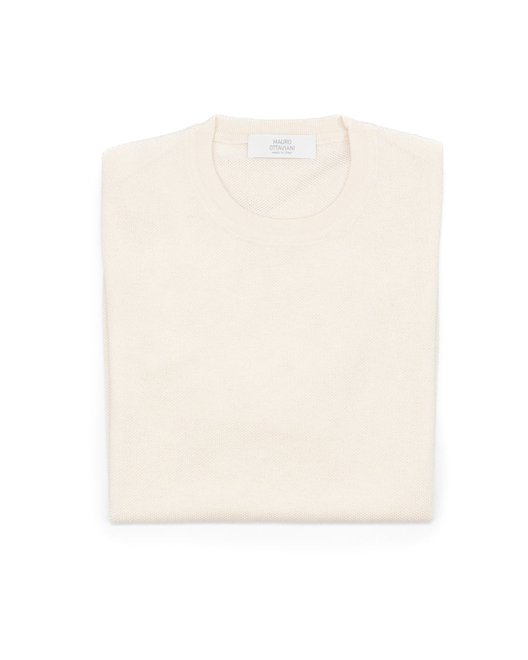 Silk & Cotton Tee in Ecru