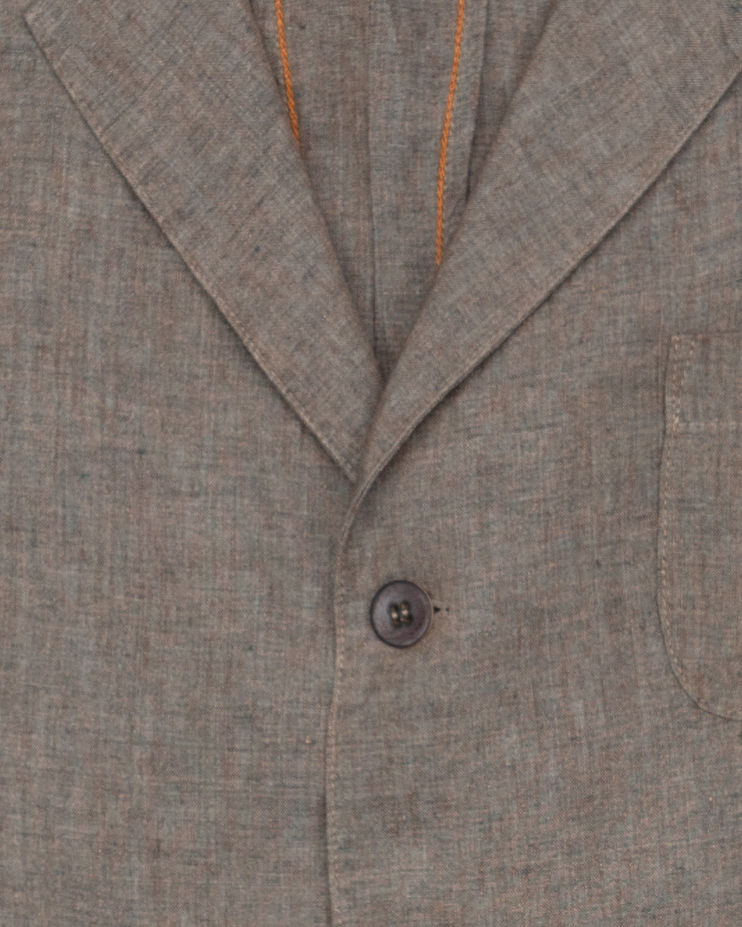 The James Jacket in Copper Green Linen