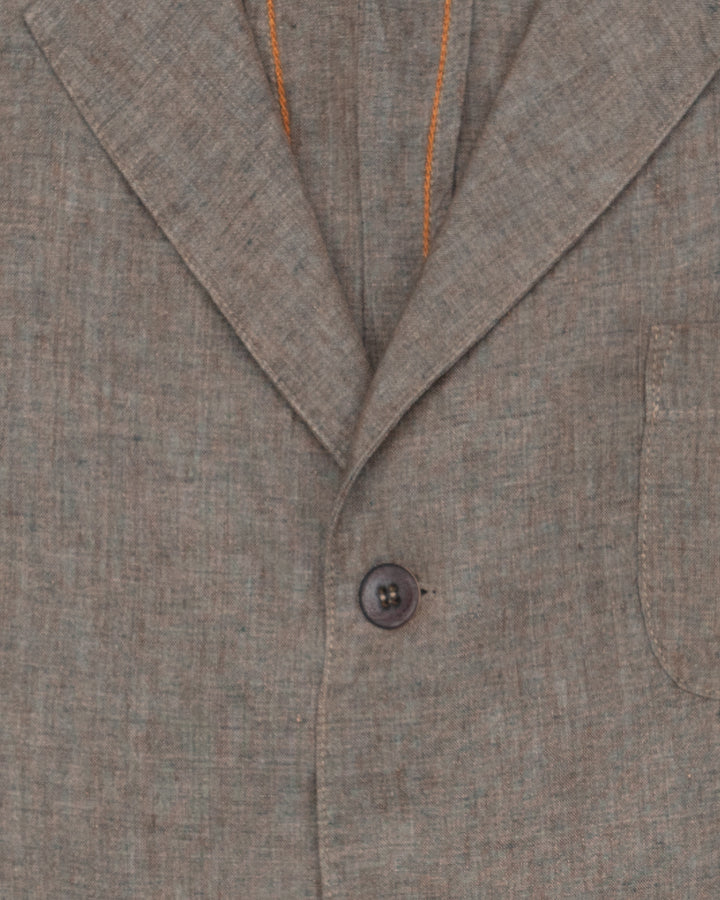 The James Jacket in Copper Green Linen