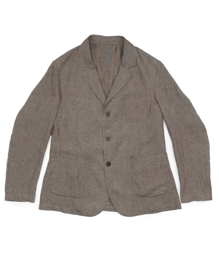 The James Jacket in Copper Green Linen