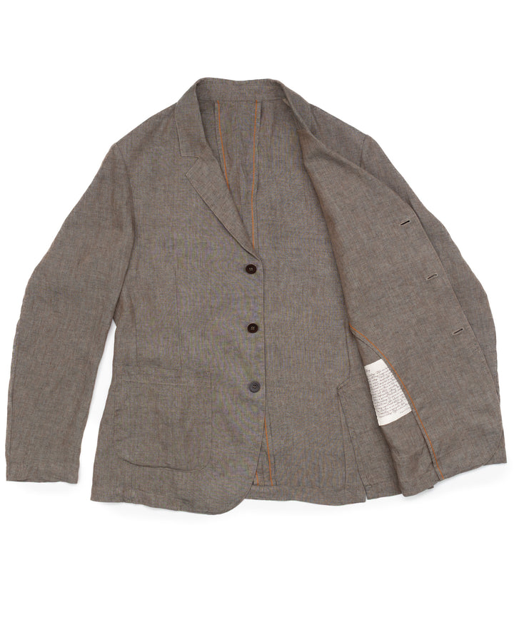 The James Jacket in Copper Green Linen