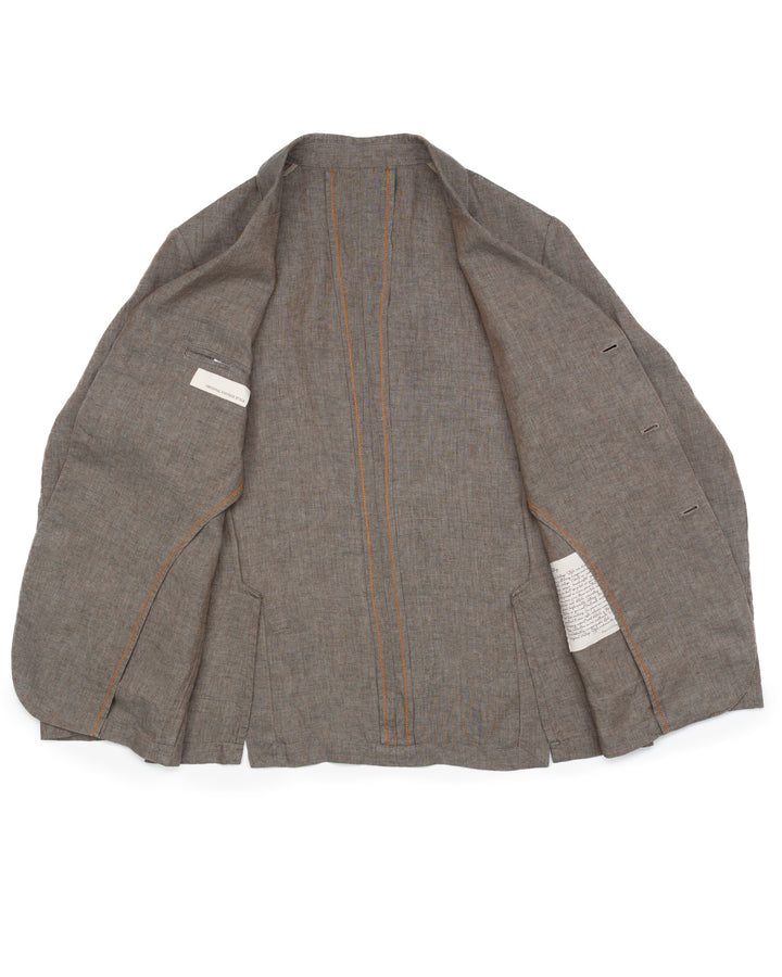 The James Jacket in Copper Green Linen